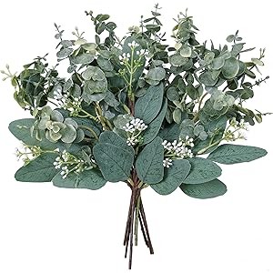 Mixed Eucalyptus Leaves Stems Bulk Artificial Eucalyptus Leaves Sprays gallery
