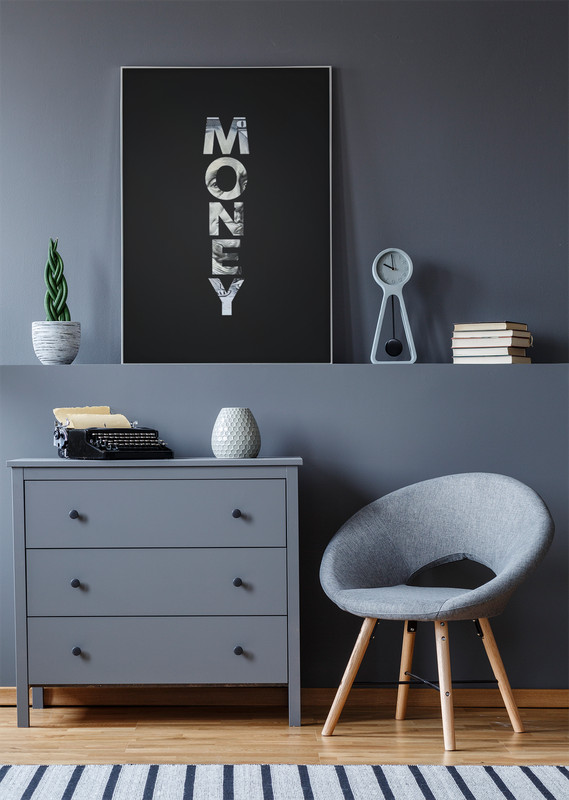 Money Vertical Poster | Matte Typography Wall Art gallery