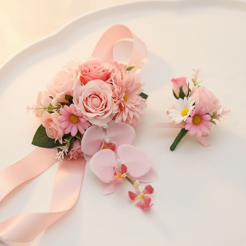 25 Pink Artificial Flower Heads for DIY Crafts – Roses, Daisies, Orchids gallery