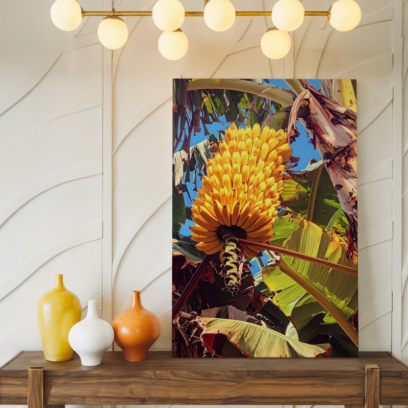 Tropical Banana Flower Canvasvibrant Photography Of Banana Blossom Wall Art gallery