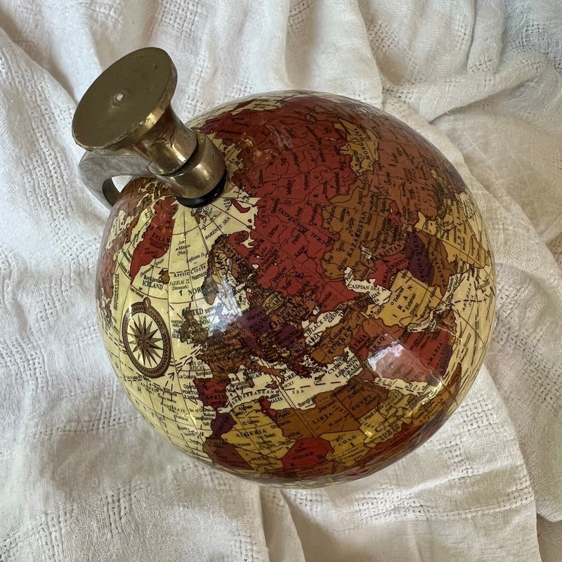 Decorative World Globe Antique Style Map Metal Stand Library Office Desk Decor gallery