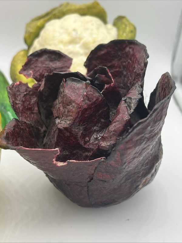 Lot Of 6 Paper Mache Fruits Vegetables Lifesize Decor Props Folk Art Movie Play gallery
