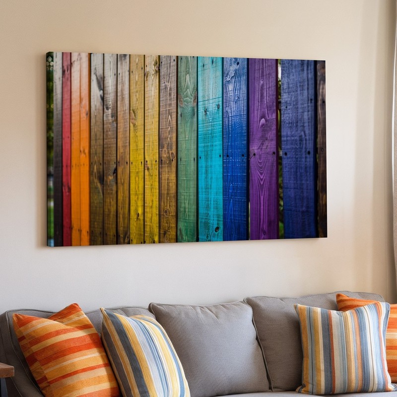 Create A Vibrant Vertical Composition Featuring An Array Of Wooden Wall Art gallery
