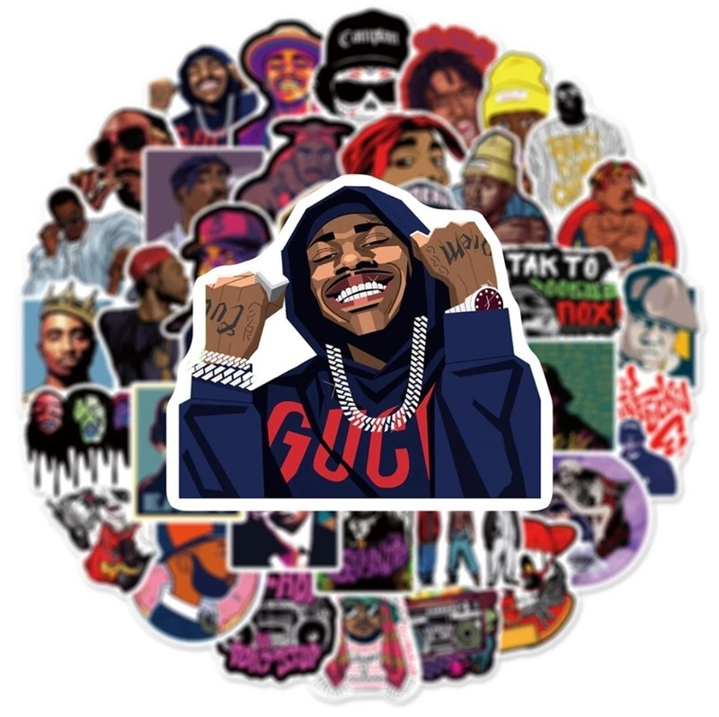 10 PCS Hip Hop Rapper Rap Music Stickers BRAND NEW gallery
