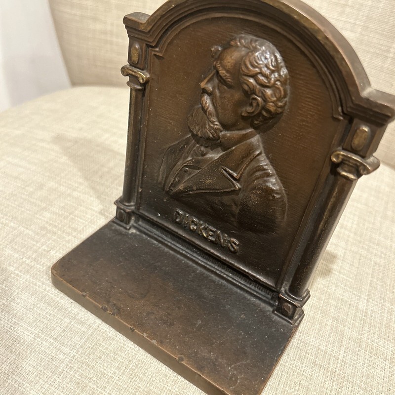 One Piece – Antique Bookend Dickens Emerson Heavy Bronzed Collectables B&H
