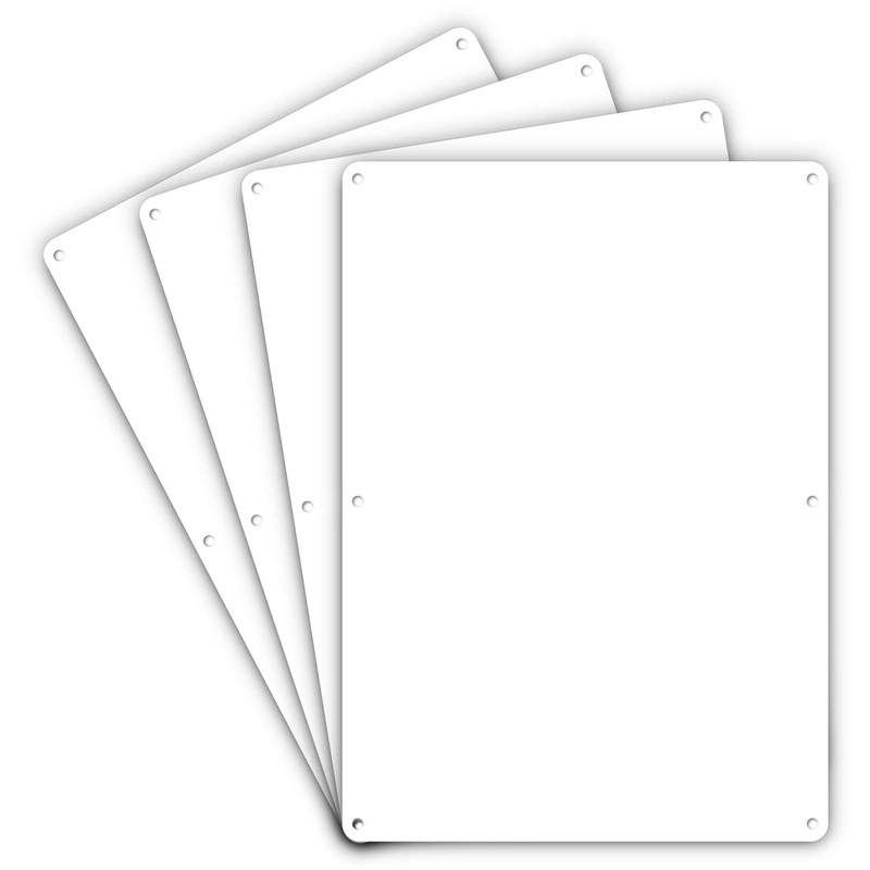 Faittoo Blank WriteOn Metal Sign, 4Pack 14 x 10 Inches Rust Free Aluminum, UV…