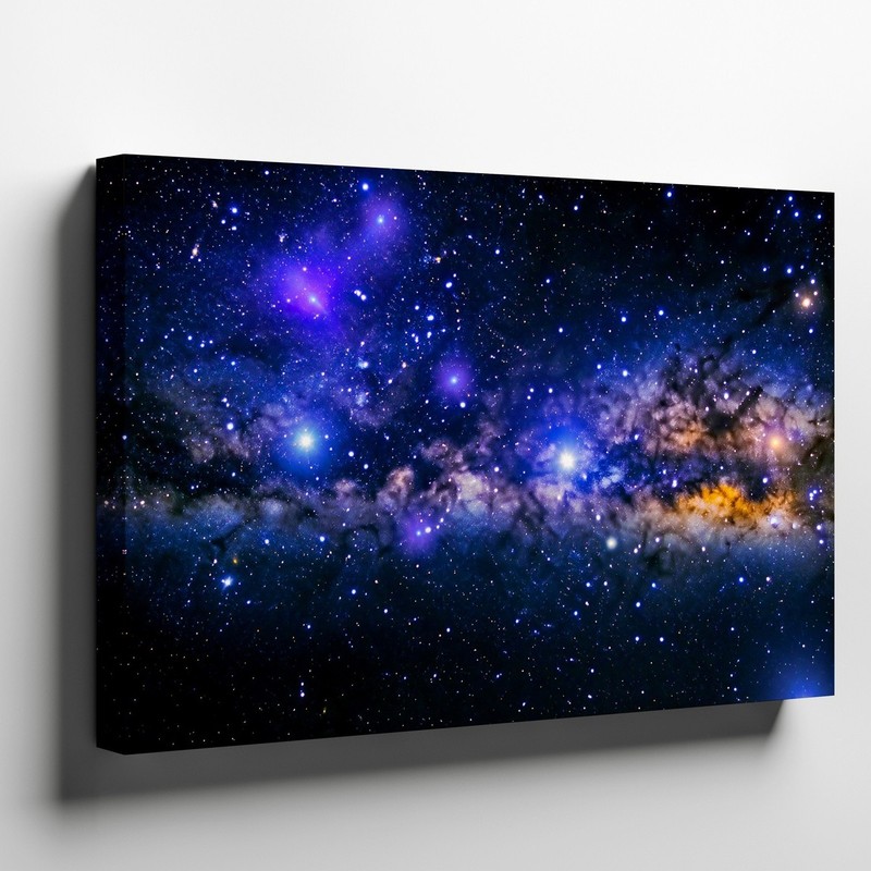 Wall Art Breathtaking Cosmic Tableau Unfolds Across An Expansive, Deep Black