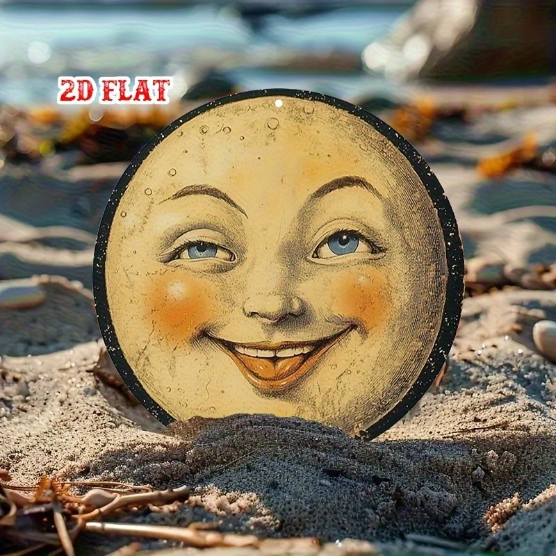 Smiling Moon Tin Metal Sign Wall Decor Rustic Cafe Garage 8x12 gallery