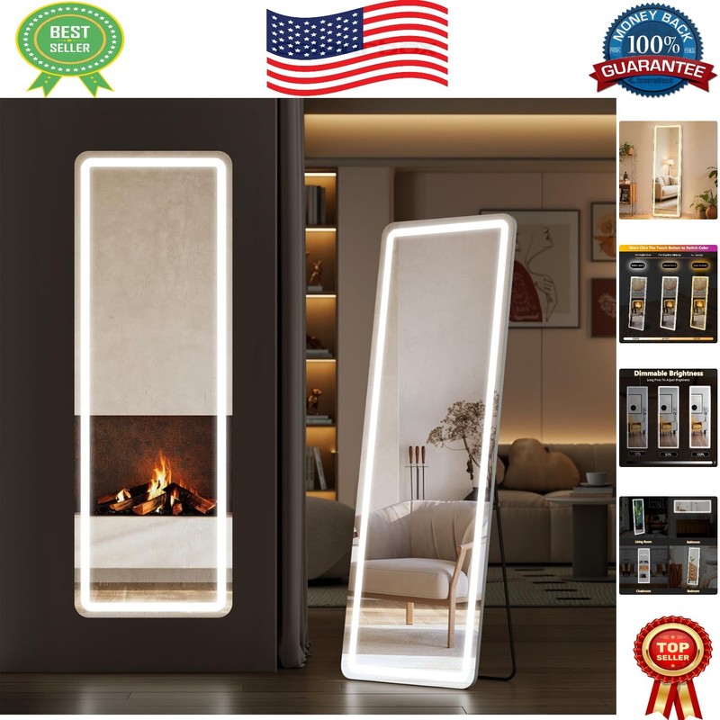 Transform Your Room with 61" LED Full Length Mirror - Perfect for Dressing Rooms