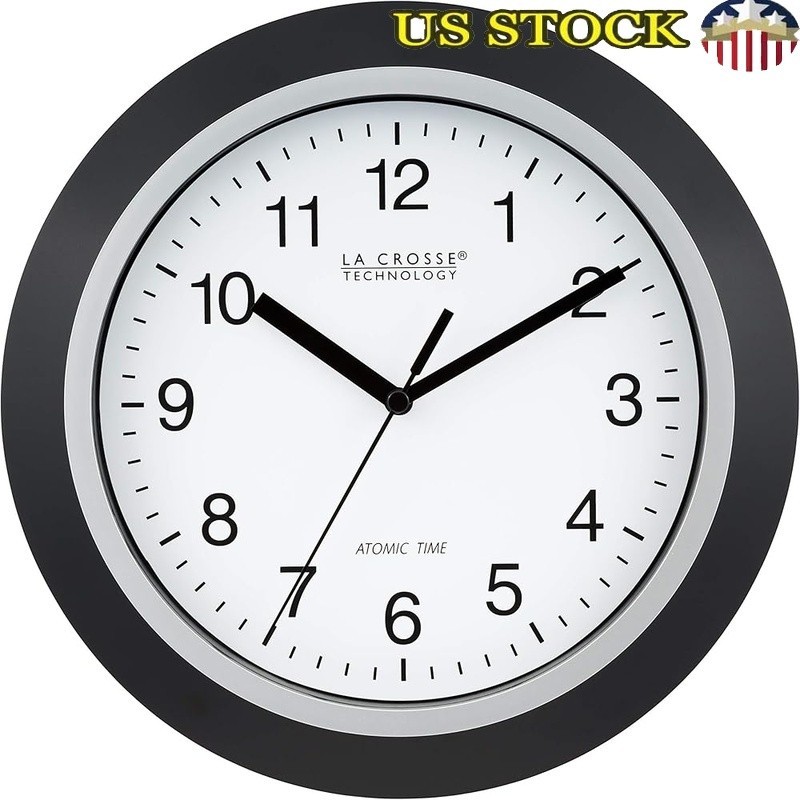 Atomic Analog Clock Radio Controlled Multi Time Zone Indoor Battery Powered New