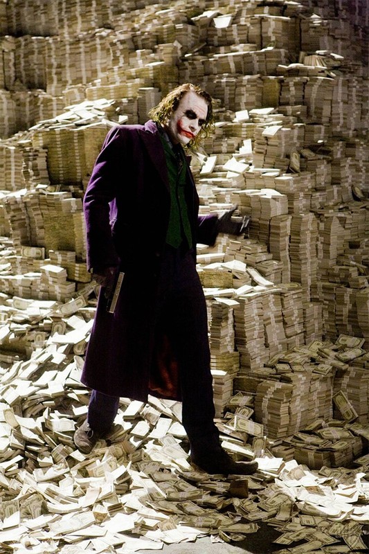 Money Art Heath Ledger Nothing More Than Money Art Wall - POSTER 20x30