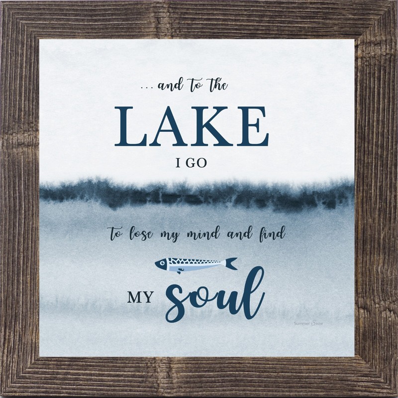 Lake Wall Art – "And to the Lake I Go" – Framed Cabin Decor by Summer Snow gallery