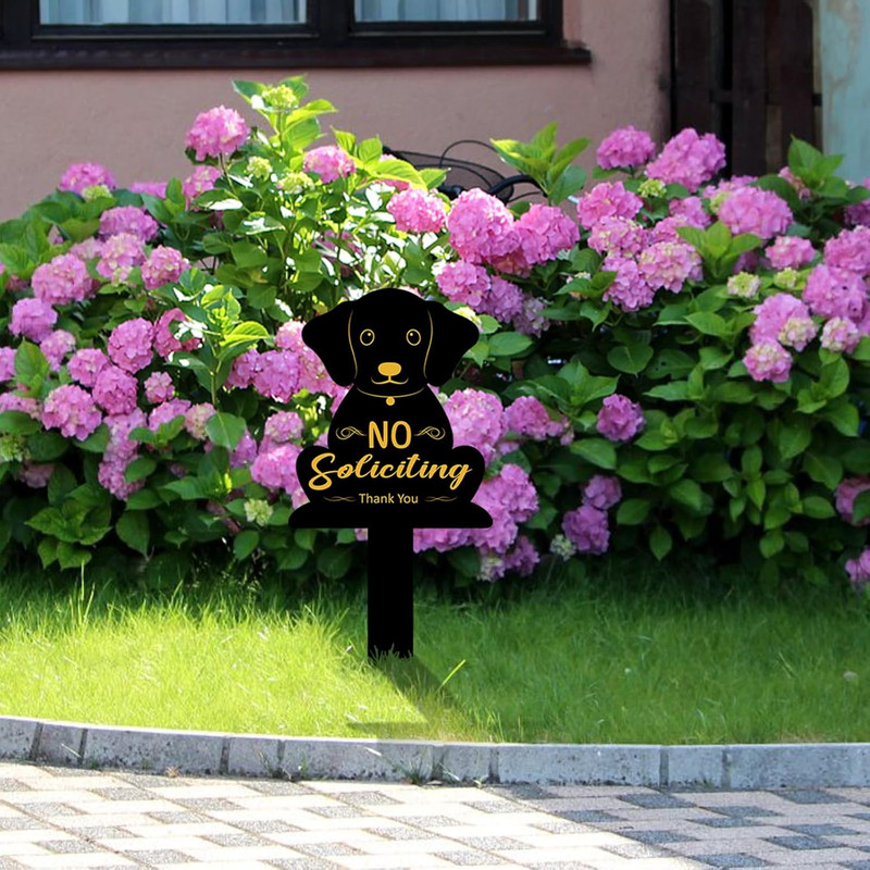 No Soliciting Sign for House Metal No Soliciting Yard Sign with Stake Outdoor Ya gallery