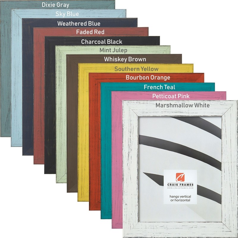 Craig Frames Jasper, Rustic Picture Frame, 1.5″ Wide, Various Colors
