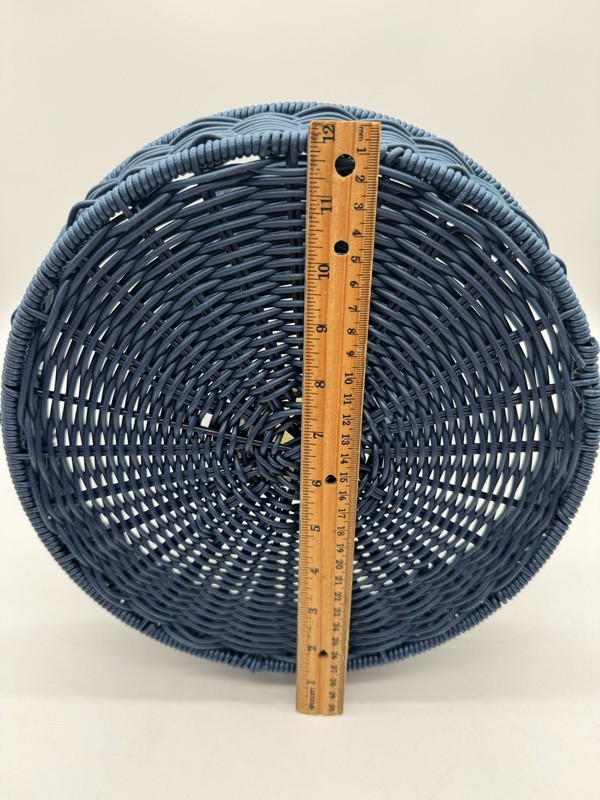 New Ciroa Hello Summer 2 Tier Plastic Wicker Serving Stand Basket Beach Coastal gallery
