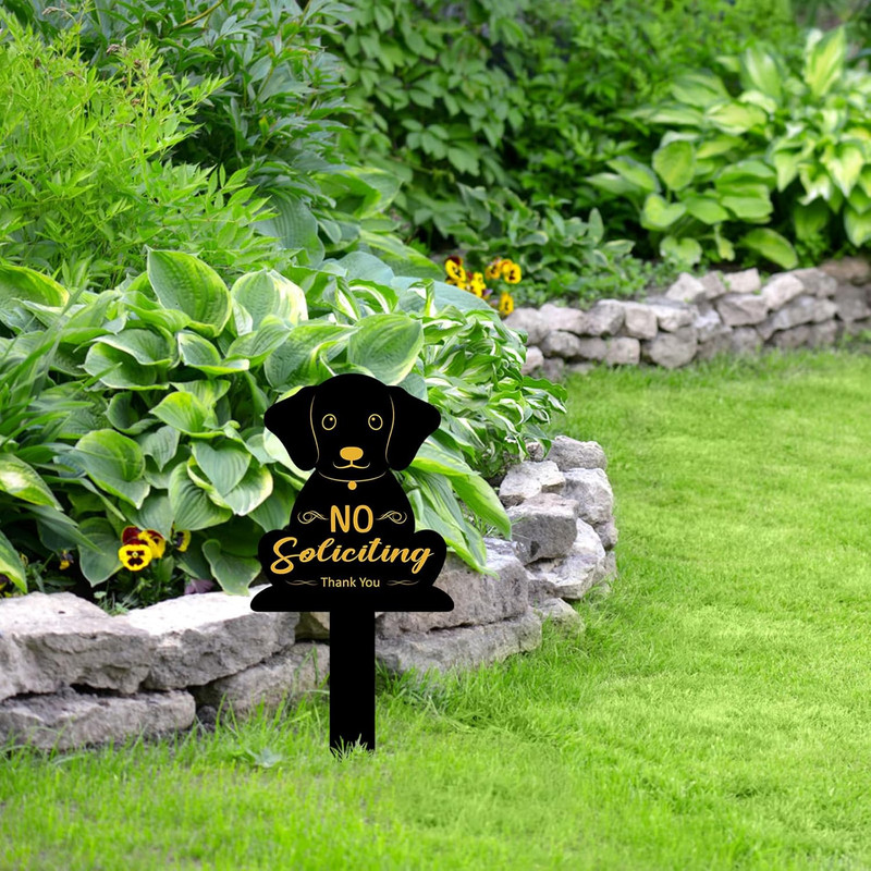No Soliciting Sign for House Metal No Soliciting Yard Sign with Stake Outdoor Ya gallery