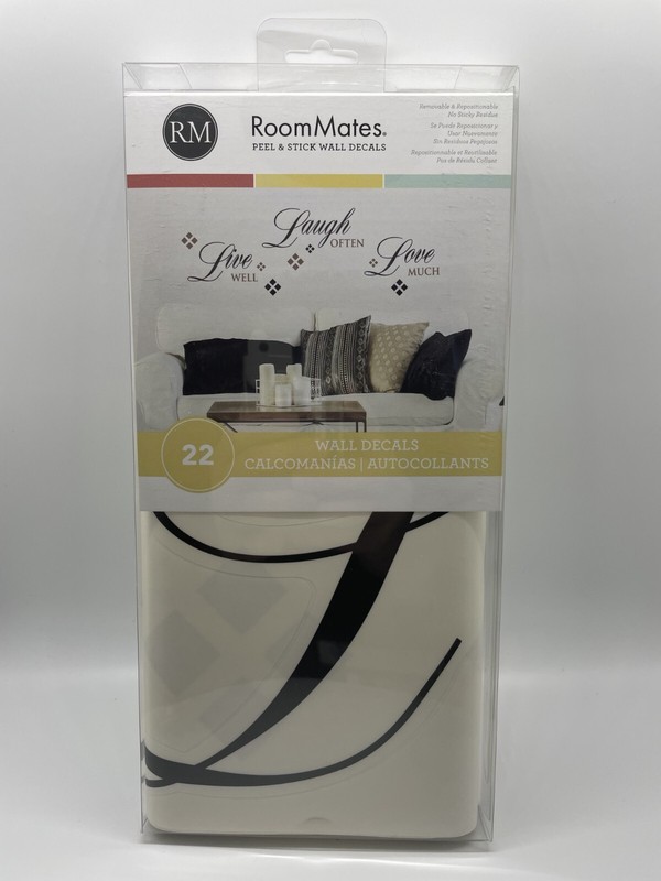 2 Pack Room Mates Prim Live Well Laugh Often Love Much Peel Stick Wall Decals gallery