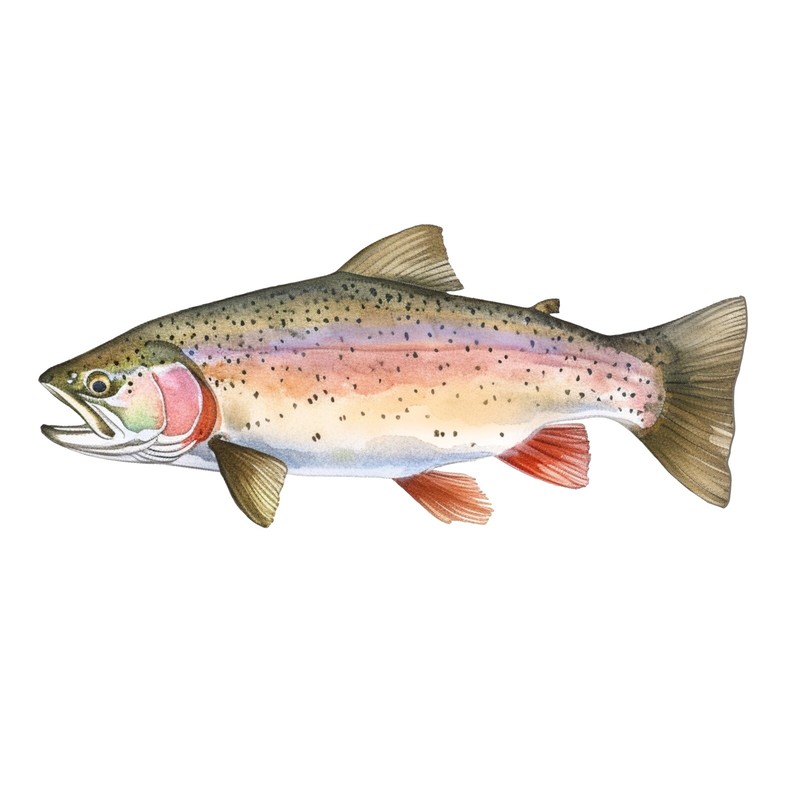 Rainbow Trout Sticker Fishing Vinyl Stickers Left Decal Car Truck Bumper RV SUV