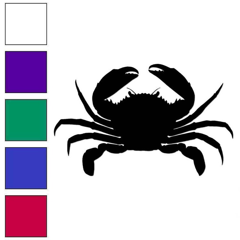 Crab, Vinyl Decal Sticker, Multiple Colors & Sizes #6783