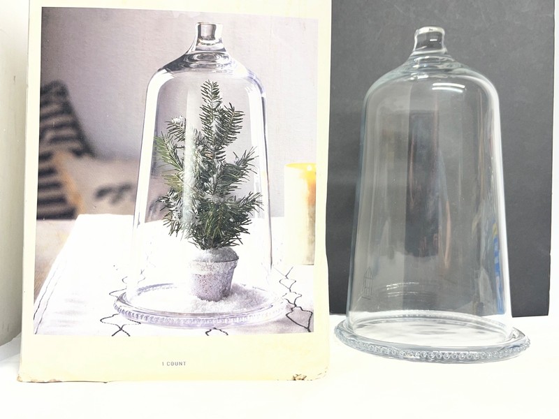 Hearth & Hand 11.5″ TALL CLEAR GLASS CLOCHE Home Decor MAGNOLIA Target SOLD OUT