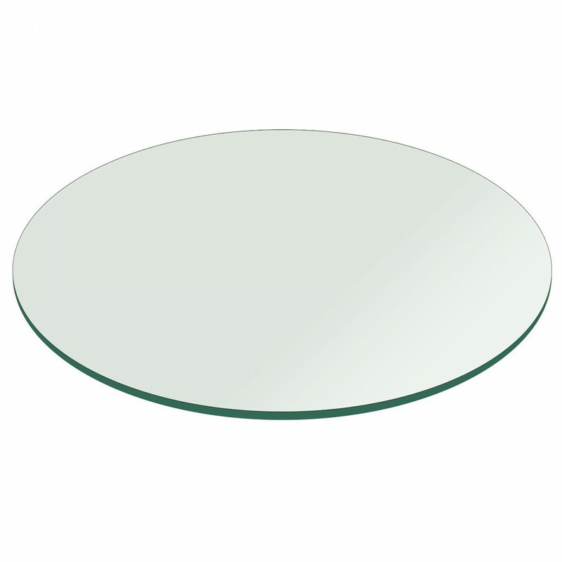 Round Table Top 20″ Glass Top Coffee Table 1/2″ Tempered Glass Flat Polish Edge