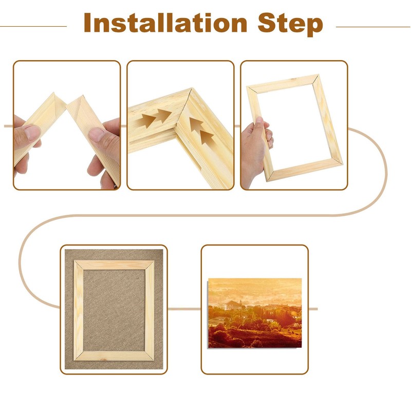 DIY Canvas Stretcher Bars, 15.75x15.75 Inch Removable Wooden Frames Kit gallery
