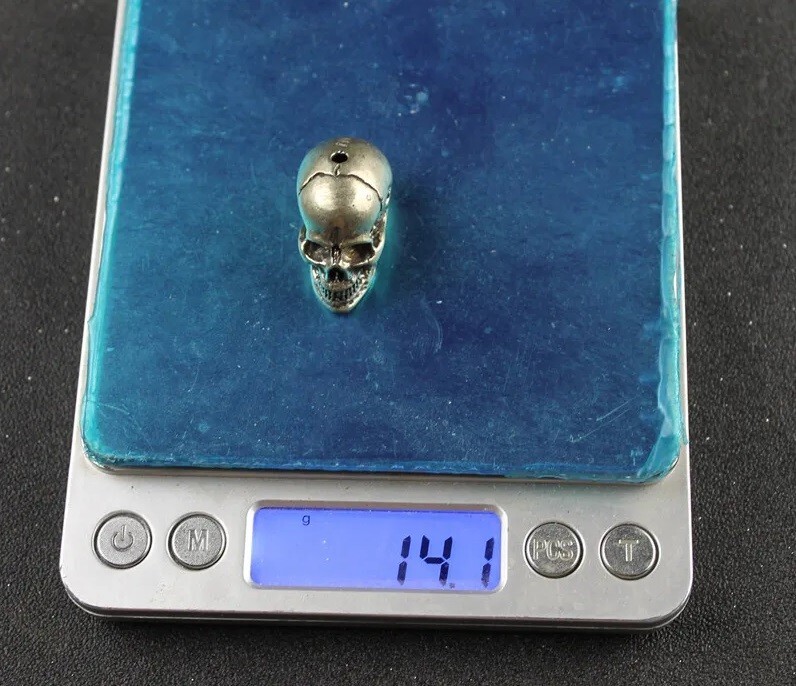 Brass Skull Head Statue Small Sculpture Tabletop Figurine Decor Gifts gallery