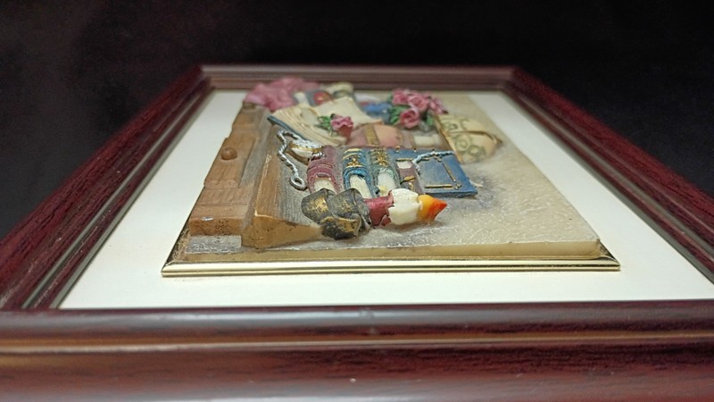 A. Richesco - 3D Decorative Resin Wall Art Plaque, Framed - 8.75" x 6.75" gallery
