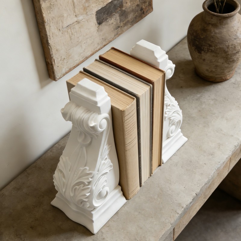 Decorative Desktop Bookends Pair 10.5×18cm for Study Bedroom Office Bookstore gallery