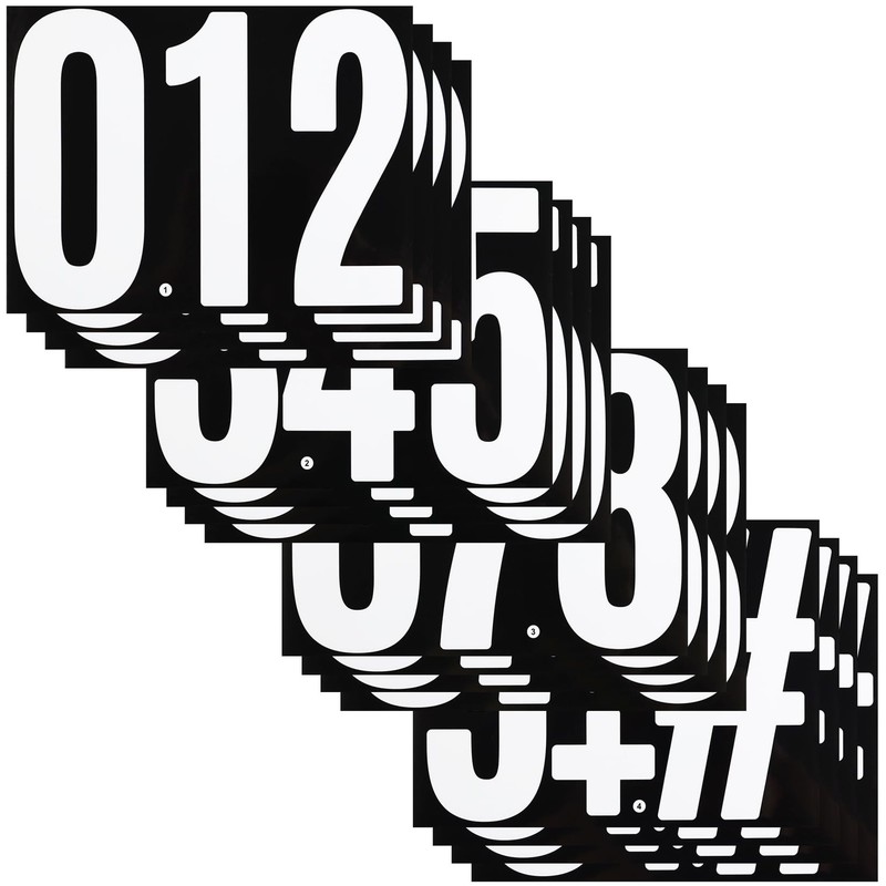 7 Inch Large Number Sticker Decals, 16 Sheets Self-Adhesive Vinyl 0-9 Stickers