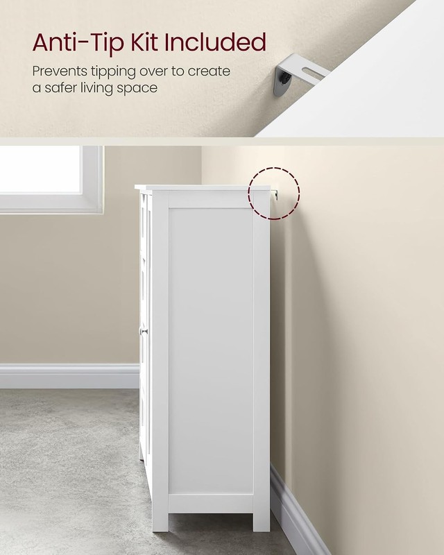Storage Cabinet with Drawers, Freestanding Floor Cabinet with Door, 13.8 x 25.6 gallery