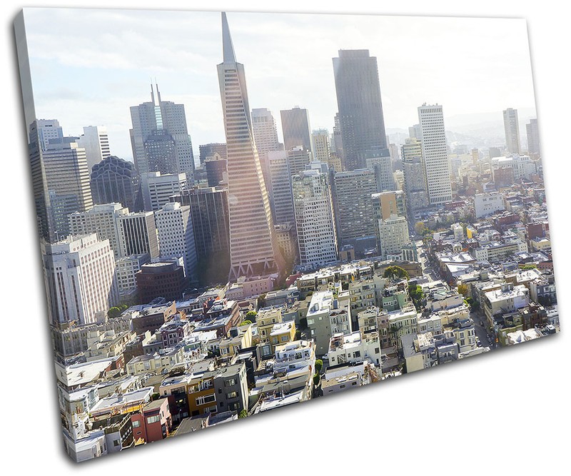 Shanghai City Skyline Landscapes SINGLE CANVAS WALL ART Picture Print