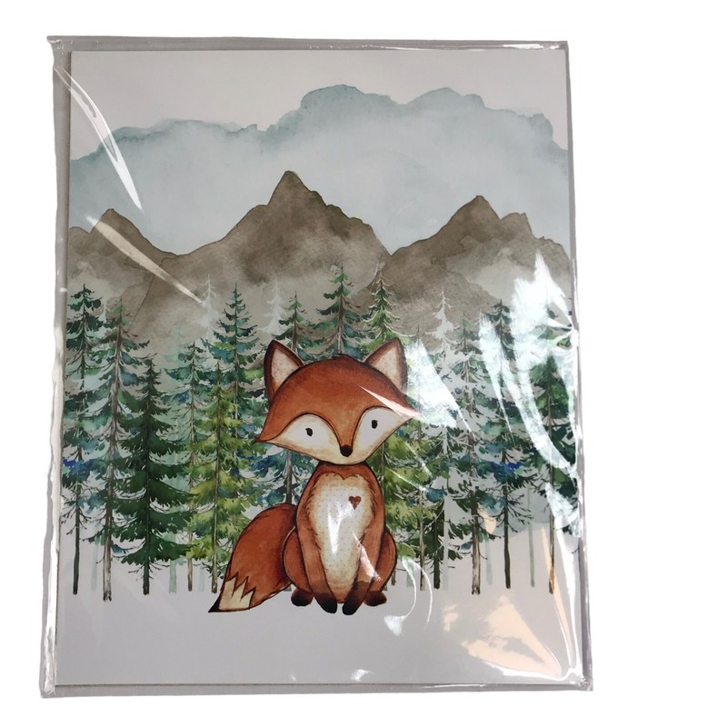 NEW Fox & Nature PNW Trees Print Wall Art, Medium. Paper. Size 8x10 Inches