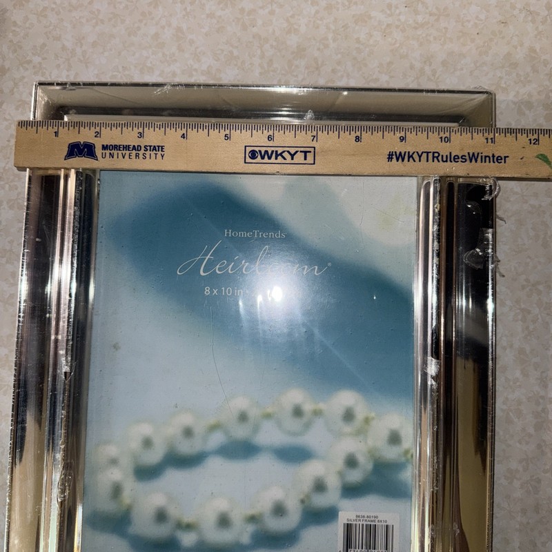 Hometrends Heirloom Picture Frames One 8x10 And One 5x7 Metal Silver gallery