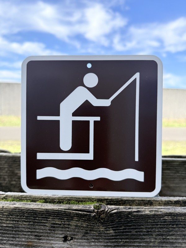 Dock / Pier Fishing Metal Sign 6”x6” Lake Fisherman Parks Recreation Fish Decor