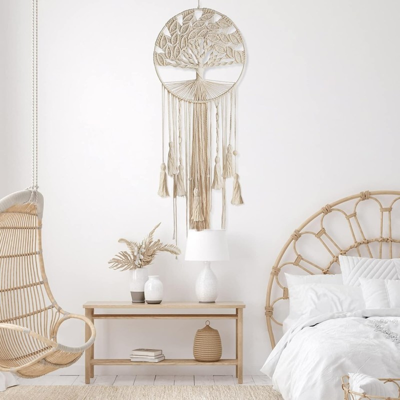 New Tree of Life Dream Catcher, Macrame Wall Hanging Large Dreamcatcher Gift gallery