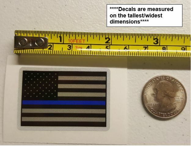 Thin Blue Line Gray Flag Reflective Decal or Magnet Police Sheriff Deputy gallery