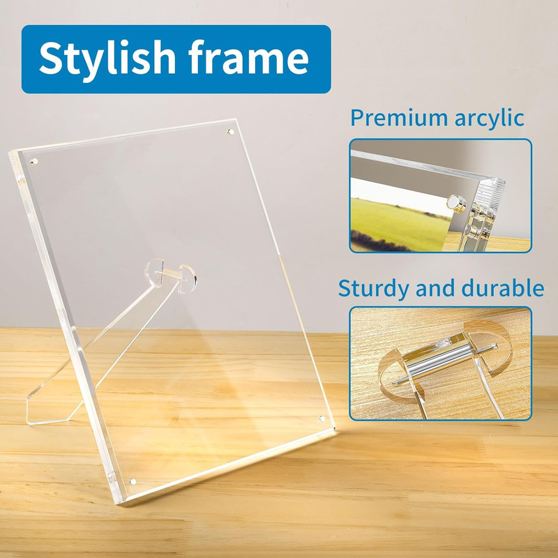 3 Pack Acrylic Picture Frames - 5x7 & 4x6 Sizes for Your Memories gallery
