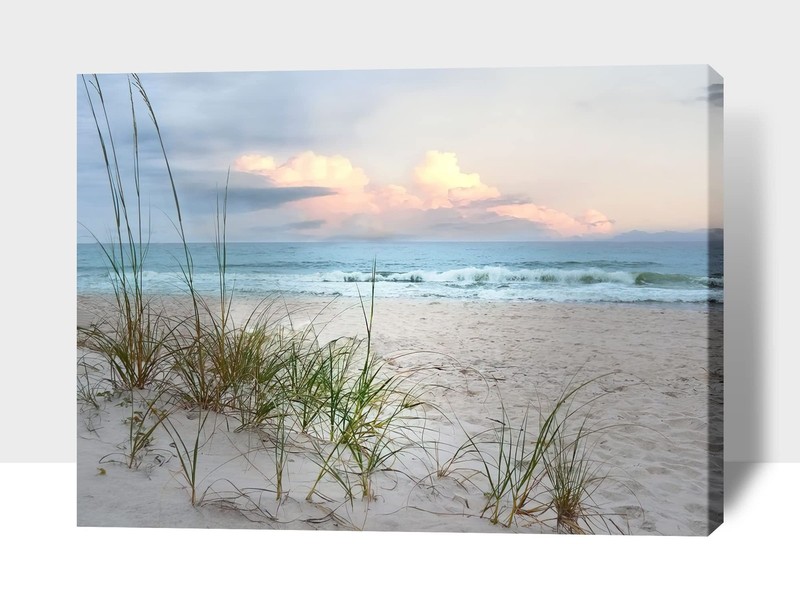 GUTTATY Beach Canvas Wall Art, Ocean Pictures Coastal Art Painting for Living...