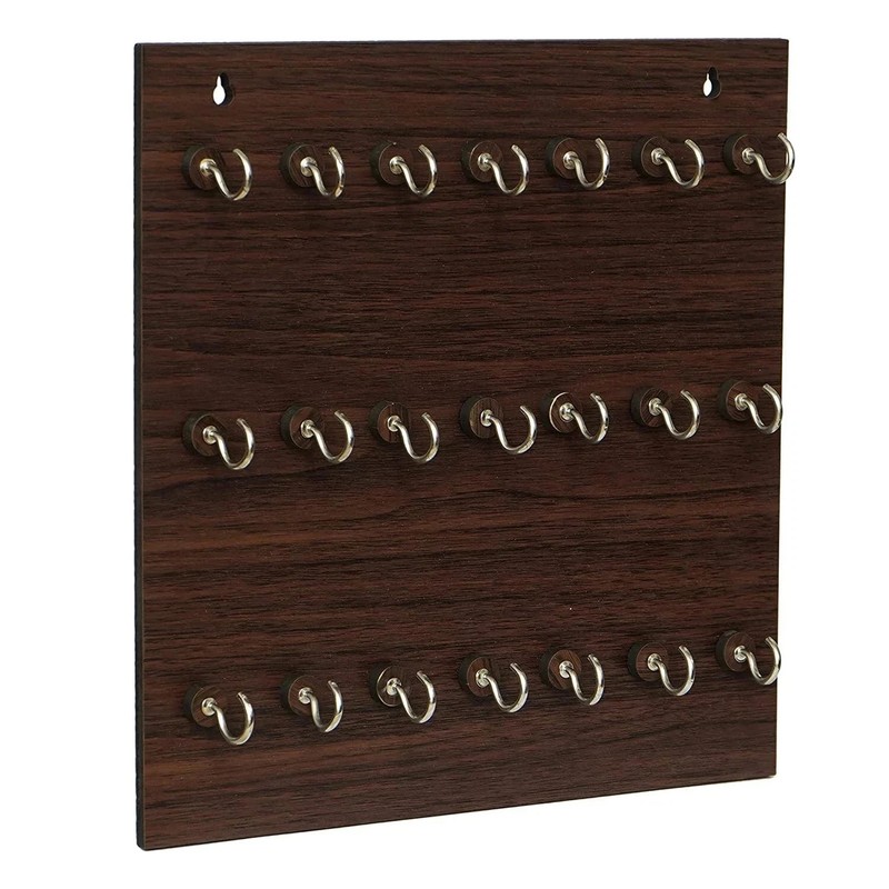 Wooden Premium Key Chain Wall Hanging Key Holder 21 Hooks (Brown) BEST QUALITY