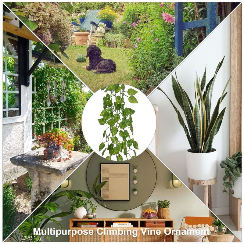 2Pcs Artificial Ivy Leaf Plants Fake Hanging Garland Vine In/Outdoor Home Decors gallery