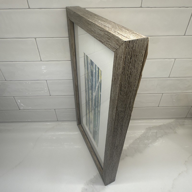 Blue Green Birch Tree Wall Art Julia Purinton Birches In Spring Panel 1 Framed gallery