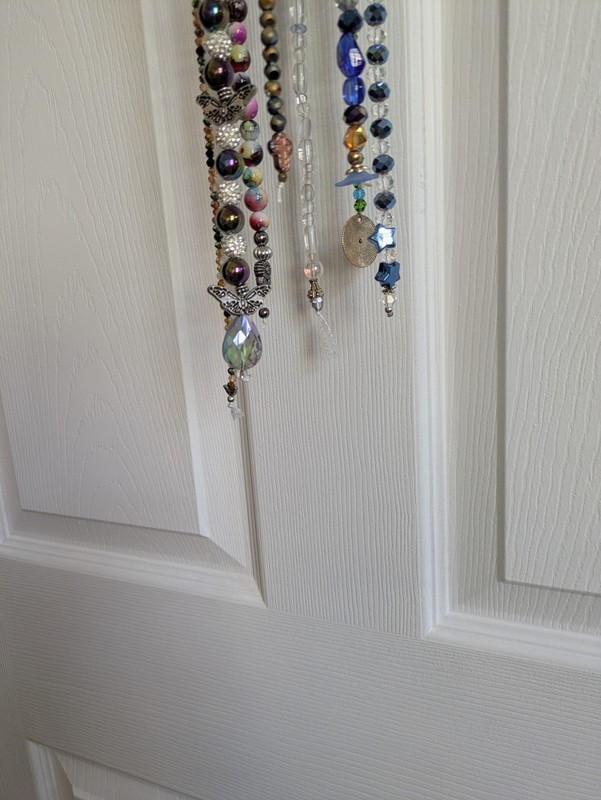 Hand Beaded Suncatcher / Mobile Assorted Colorful Beads for patio or any room