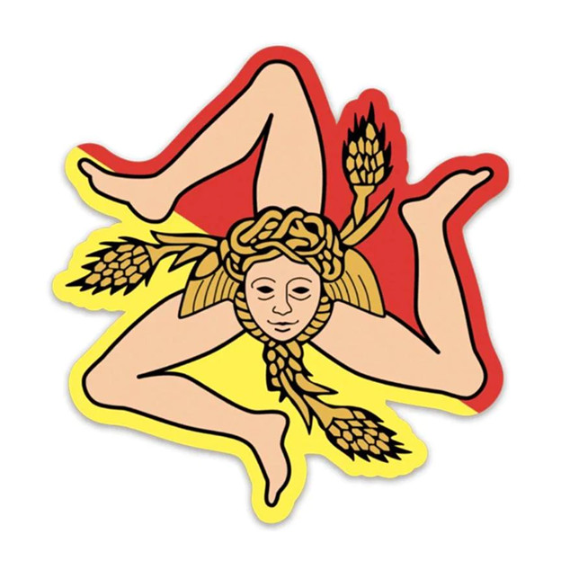 Italian Sicily Vinyl Die Cut Sticker
