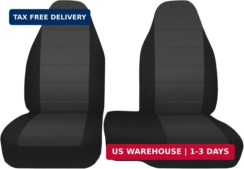2Pcs 60/40 Cloth High Back Bench Seat Cover Fit for Ford Ranger XLT Front 1998 1