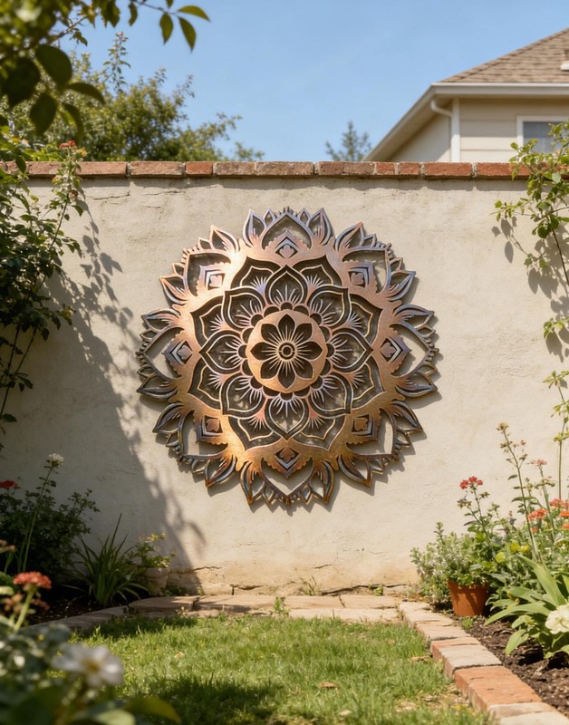 Sri Yantra Metal Wall Art, Sacred Geometry Spiritual Decor Gift