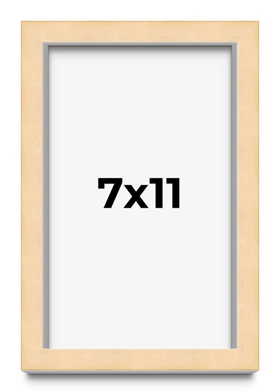7×11 Shadow Box Frame Brown | 0.875 Inches Deep Real Wood Contemporary Shadowbox