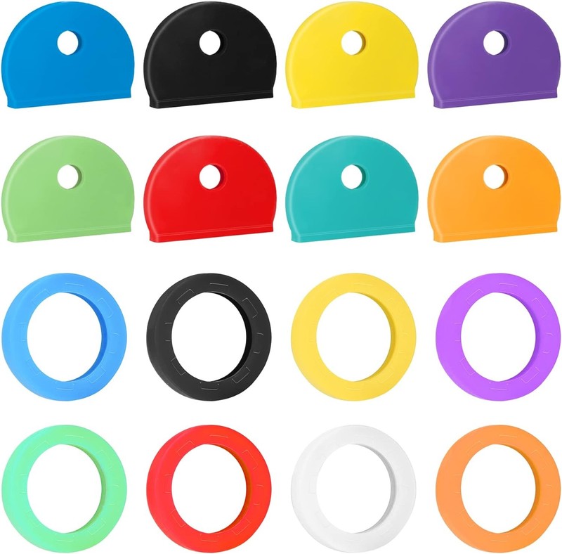Vibit 16 Pack Colorful Plastic Key Cap Tags and Identifier 16 Pack, Assorted