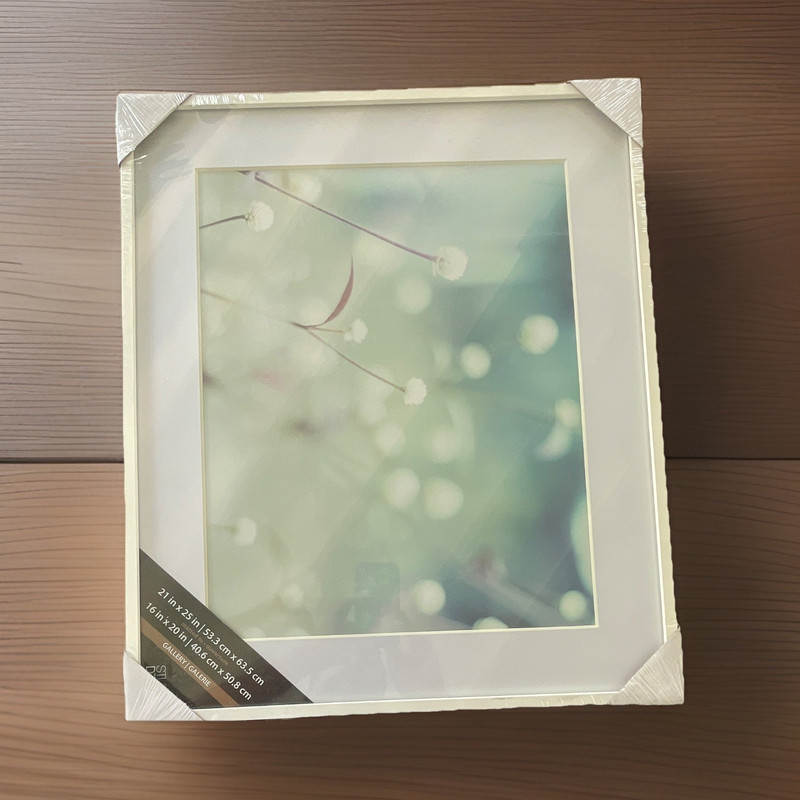 White Rectangle Photo Frame 21.5 x 17.5 in for 16 x 20 in Photos with Matting