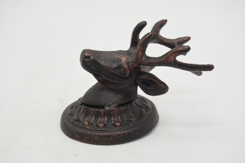 3D Deer Head Wall Hook Metal Coat Hat Rack Oil Rubbed Bronze Rustic Cabin Decor